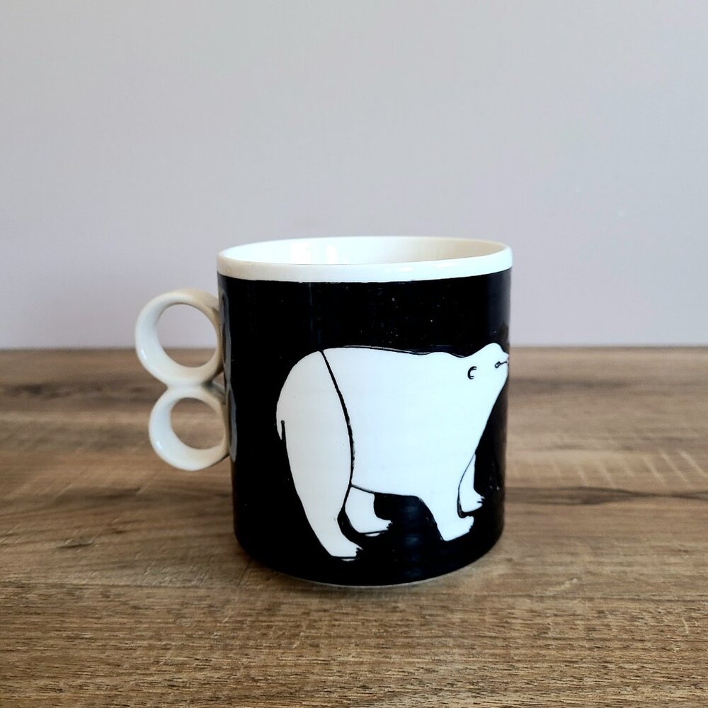 Keep Co. for Anthropologie large ceramic coffee tea mug with polar bears.